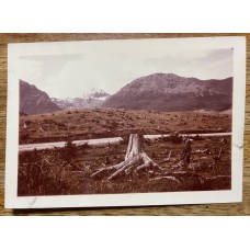 USHUAIA TIERRA DEL FUEGO ANTIGUA FOTO UN POCO MAS CHICA QUE TARJETA POSTAL CAMINO AL MONTE OLIVIA